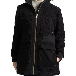 Pendleton Womens Black Juniper Tonal Cotton Canvas & Fleece Chic Winter Jacket M